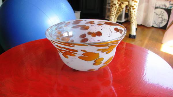 New spotted bowl (April 2013), angle 2